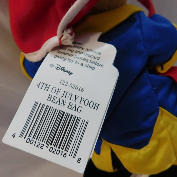 Winnie the Pooh July 4th 2000 Walt Disney World Bean Bag Stuffed Animal - Picture 9 of 10